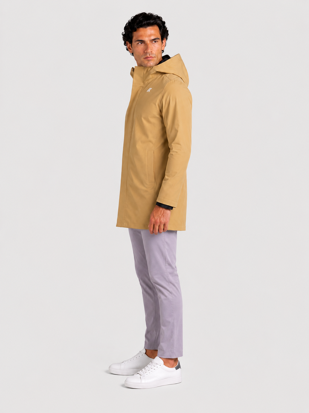 Giacca media Marlyn Bonded BEIGE KHAKI - BLUE DEPTH