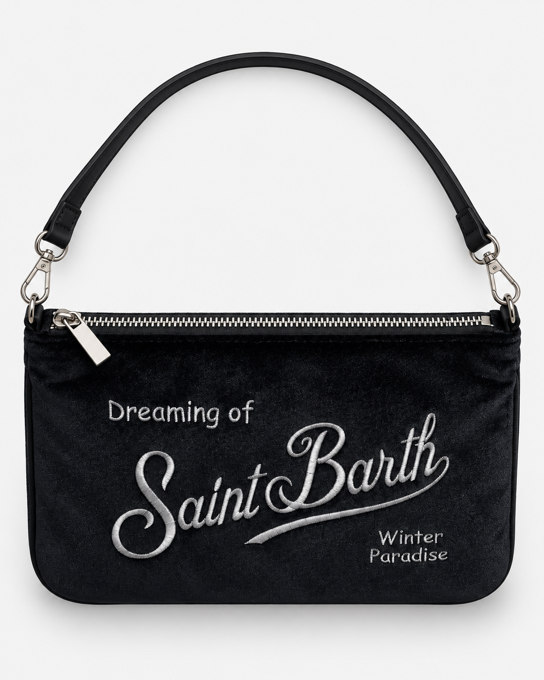 MC2 Saint Barth Borsa Donna Parisienne Mini in Velluto Nero