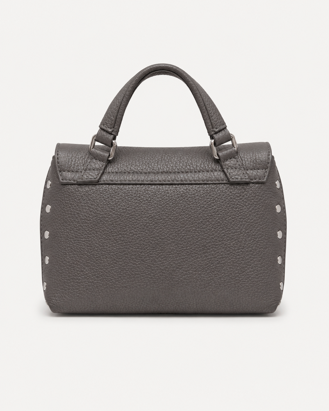 BORSA POSTINA® BABY IN PELLE MARTELLATA GREY VULCANO