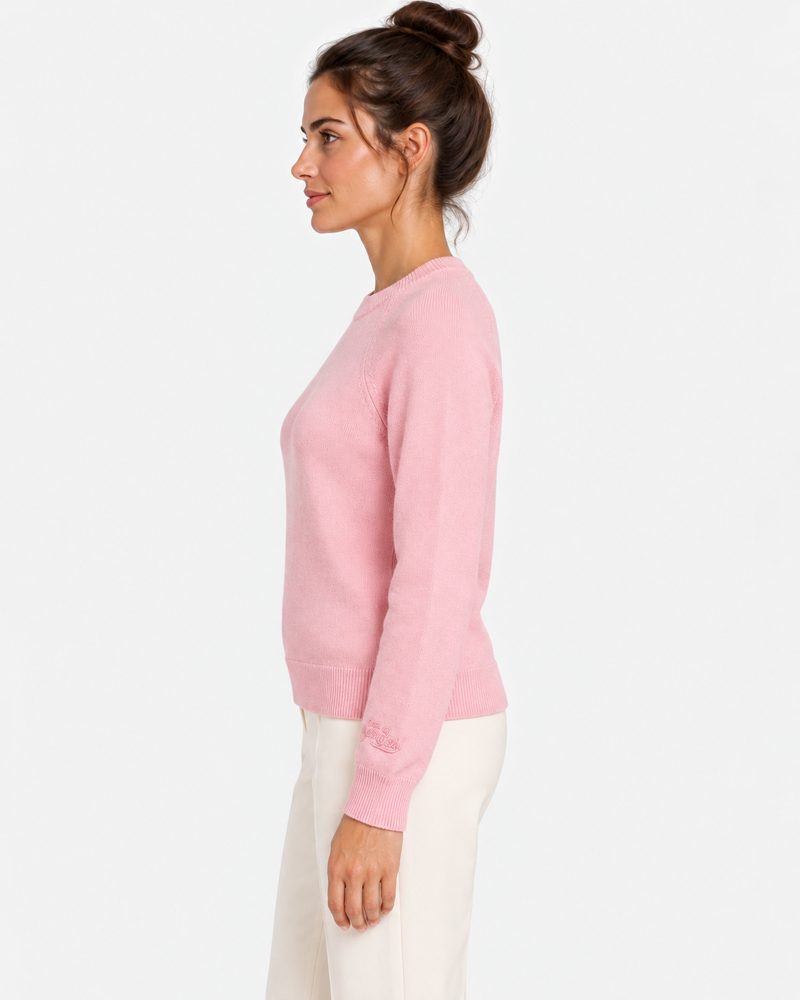 MC2 Saint Barth Maglia Donna Girocollo in Cashmere Rosa