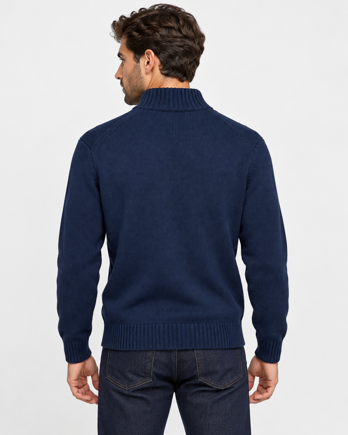 Polo Ralph Lauren Maglione Uomo Mezza Zip Blu Navy