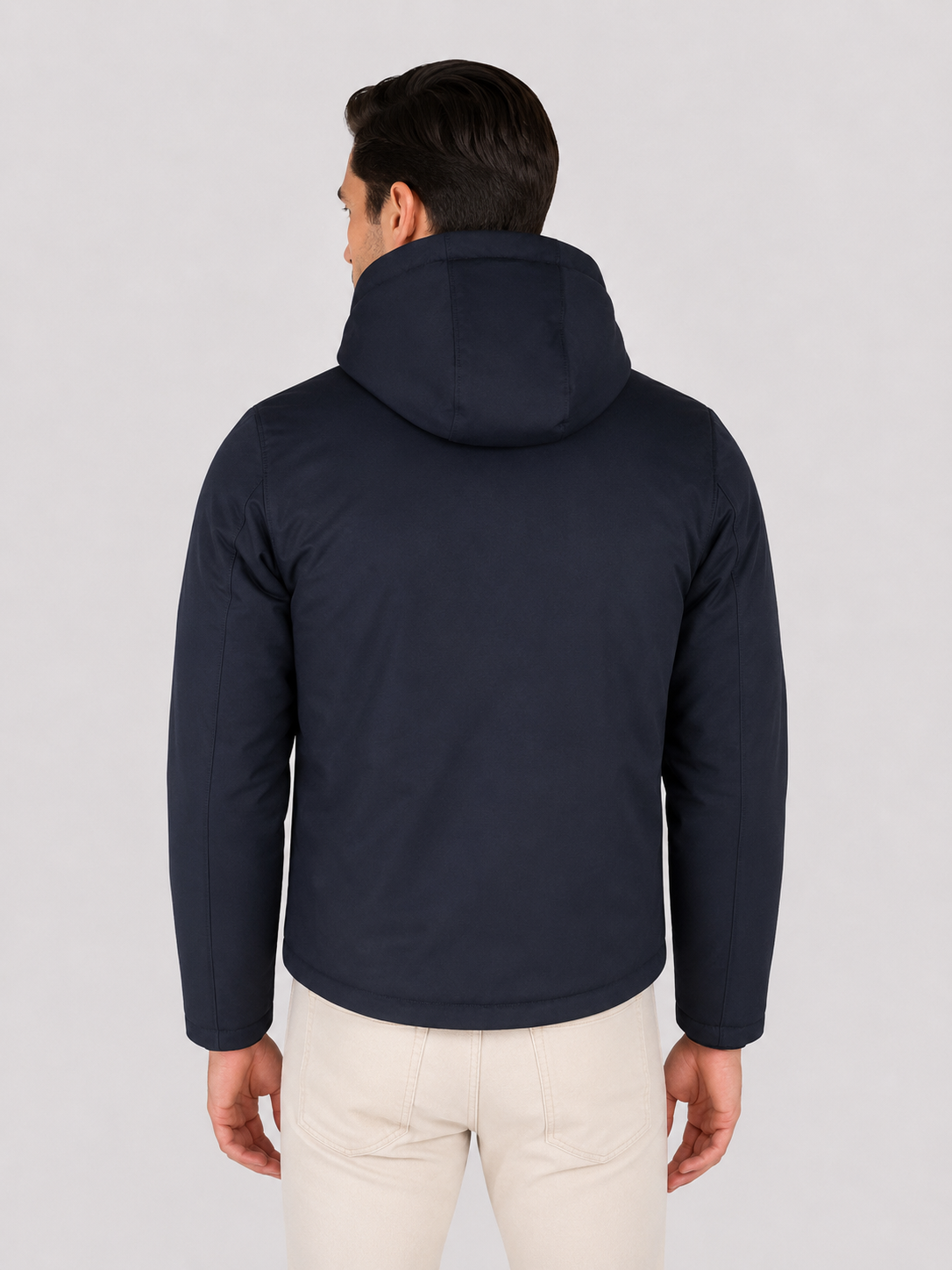 K-Way giubbotto felpato Uomo Jack light spancer fur double Reversibile con Cappuccio BLUE DEPTH - FUR