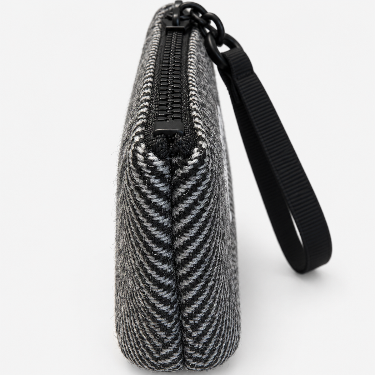 MC2 Saint Barth Pochette Donna Aline Mini Wool Spigata Bianca e Nera