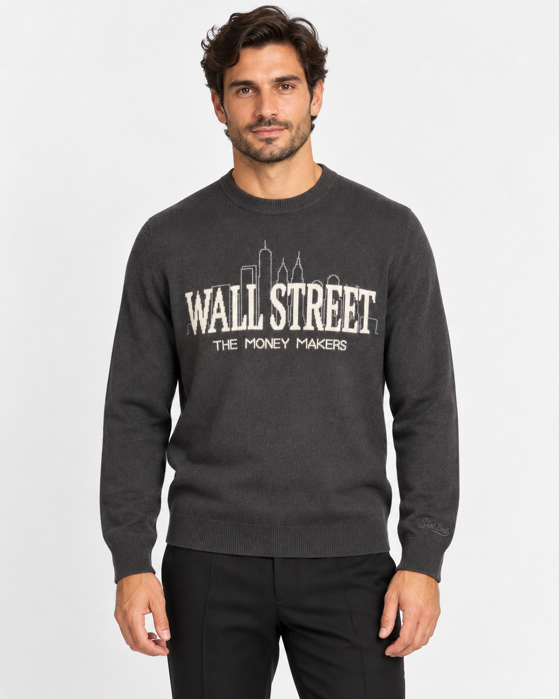 MC2 Saint Barth Maglia Uomo Wall Street Black