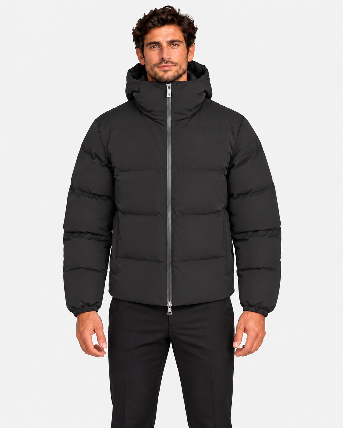Herno Giacca uomo New Impact nera con cappuccio