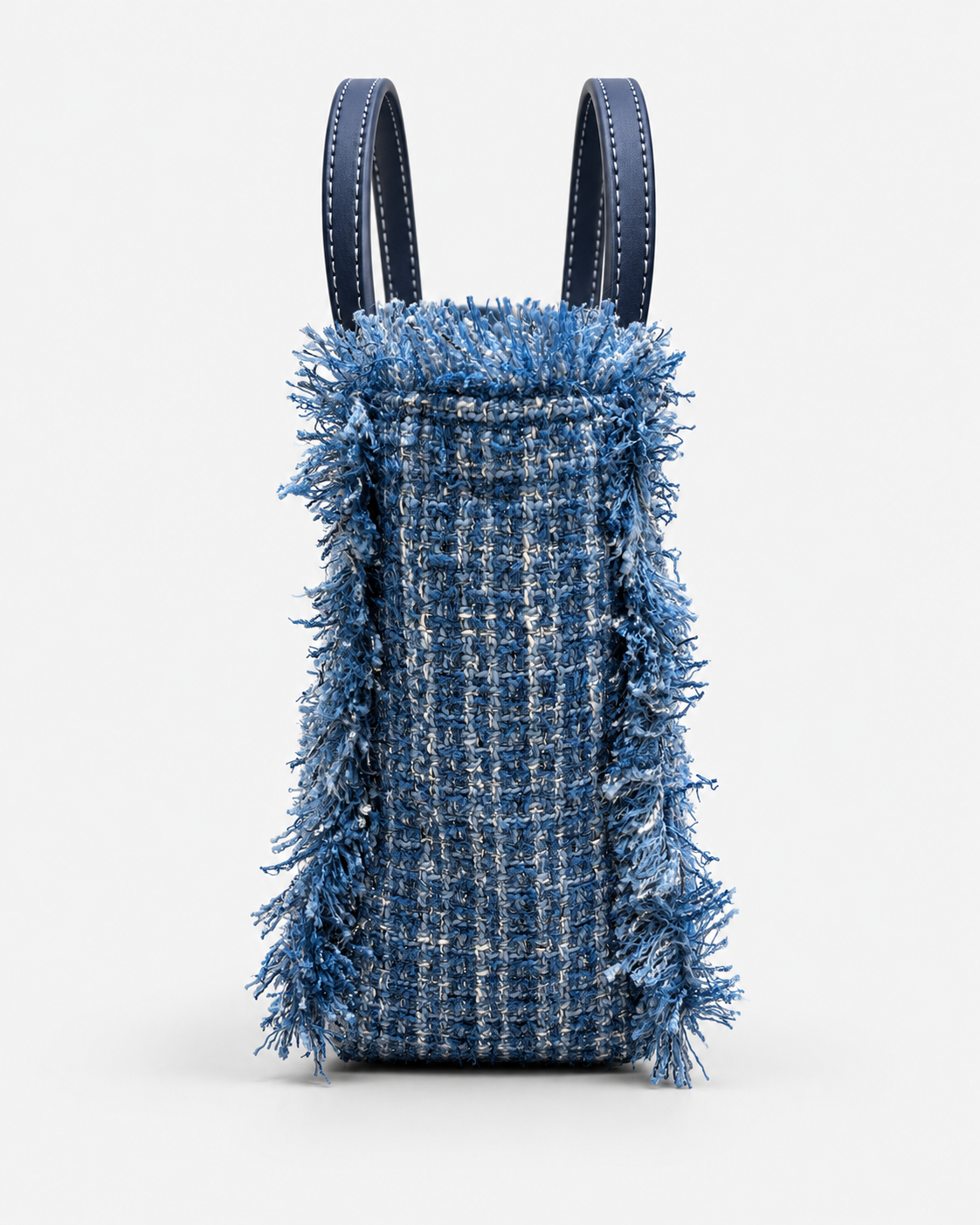 MC2 Saint Barth Borsa Donna Vanity Mini Tweed Blu con Tracolla