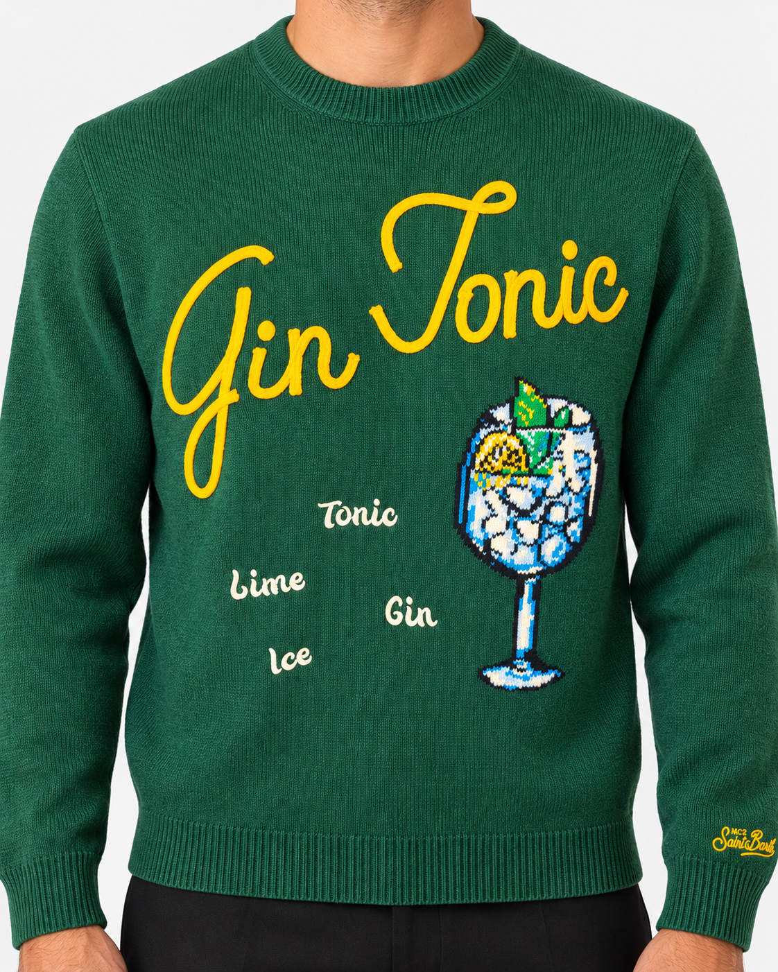 MC2 Saint Barth Maglia Uomo Verde Drink Gin