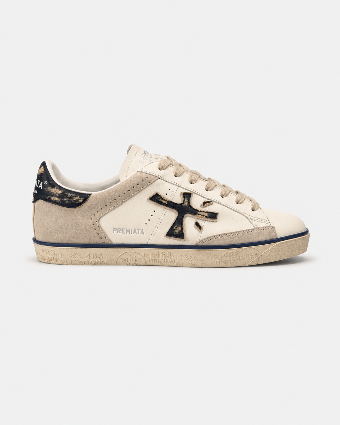 Premiata Sneakers uomo Steven bianco blu