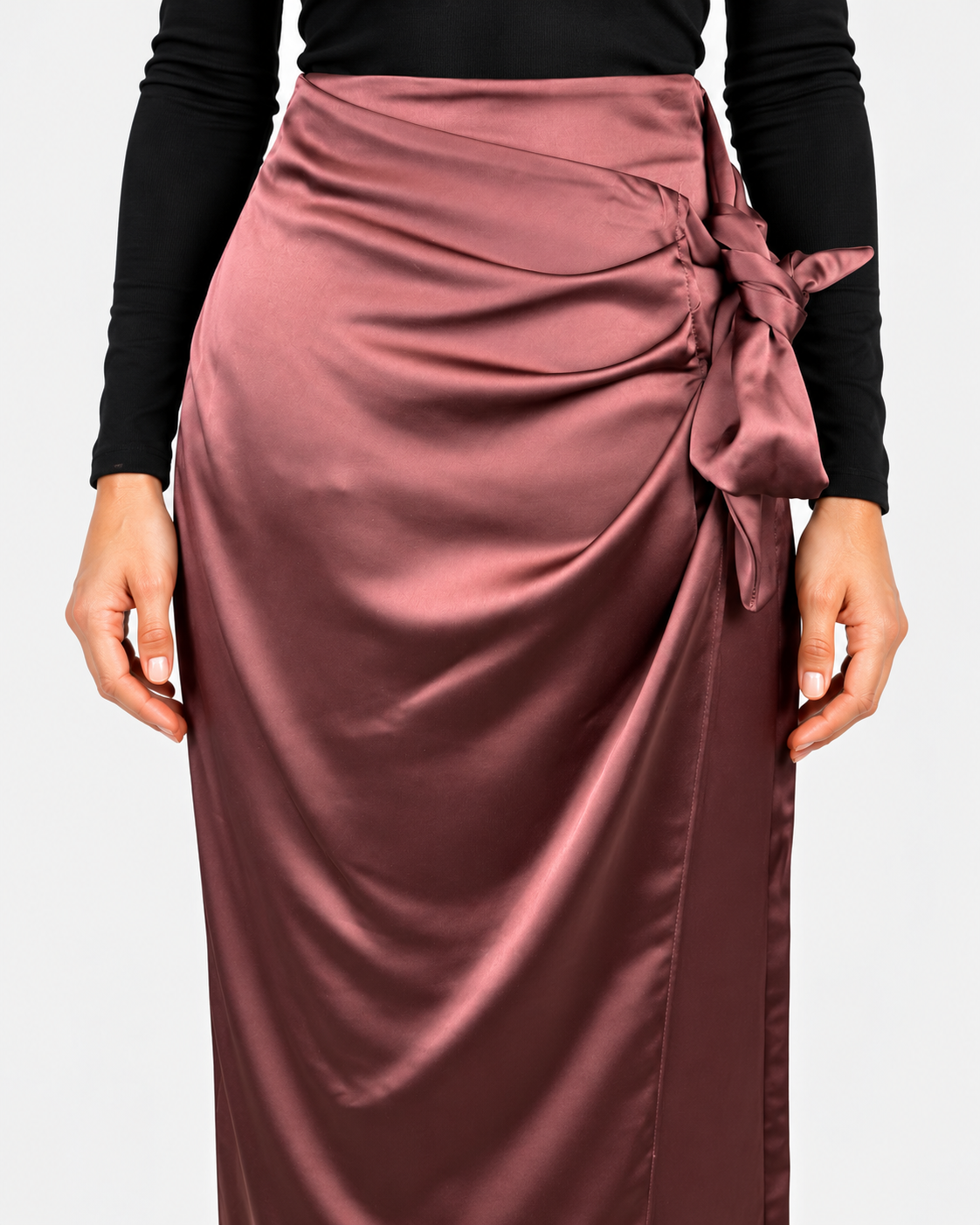Imperial Gonna Donna Plum Noir in Raso