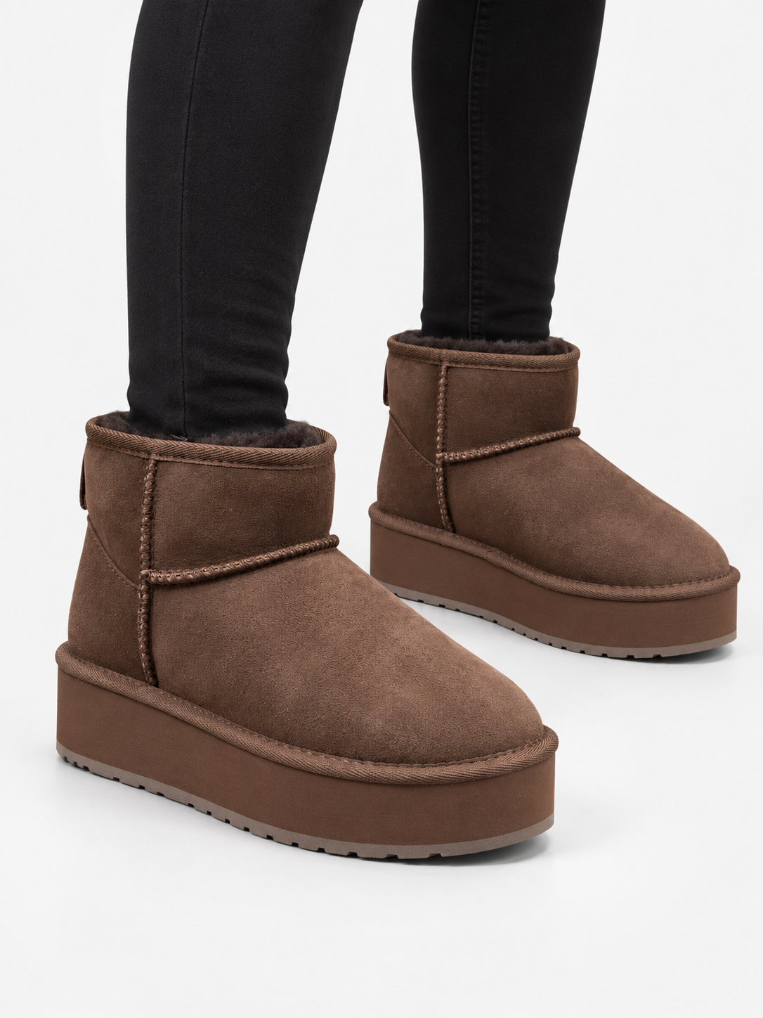 EMU Australia Stivaletti Donna Stinger Micro Flatform 2.0 Chocolate