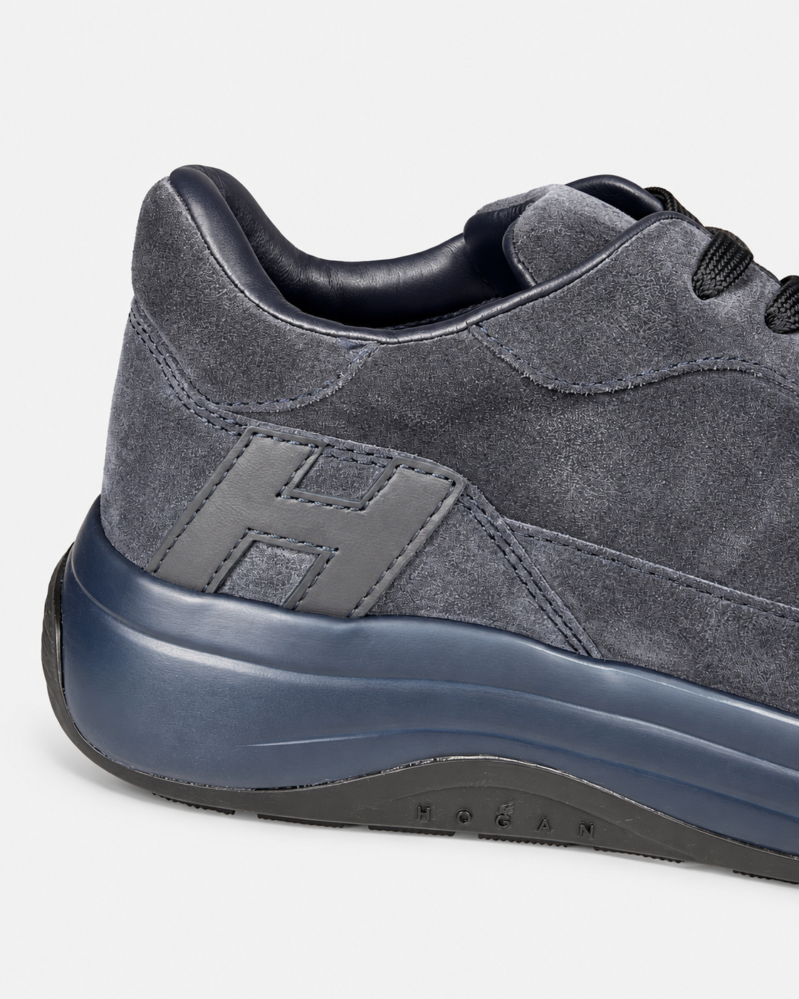 Hogan Sneakers uomo Hi-Light in pelle scamosciata blu