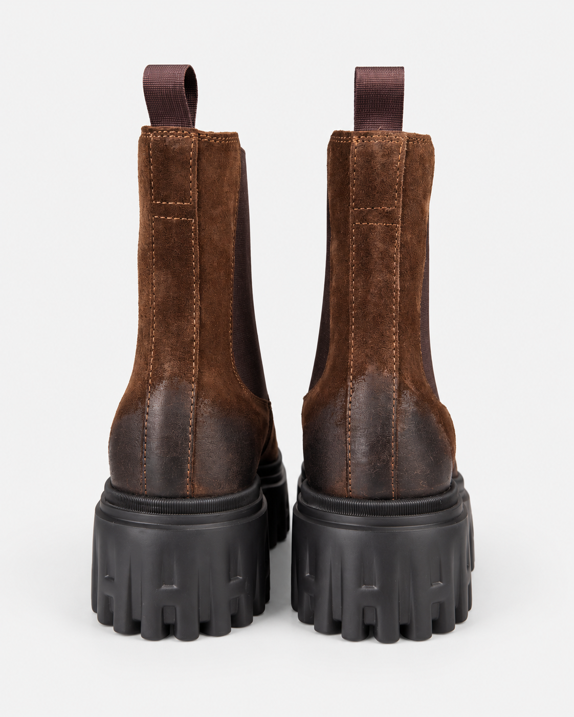 Hogan H700 Chelsea Boots Donna Marrone in Pelle Scamosciata