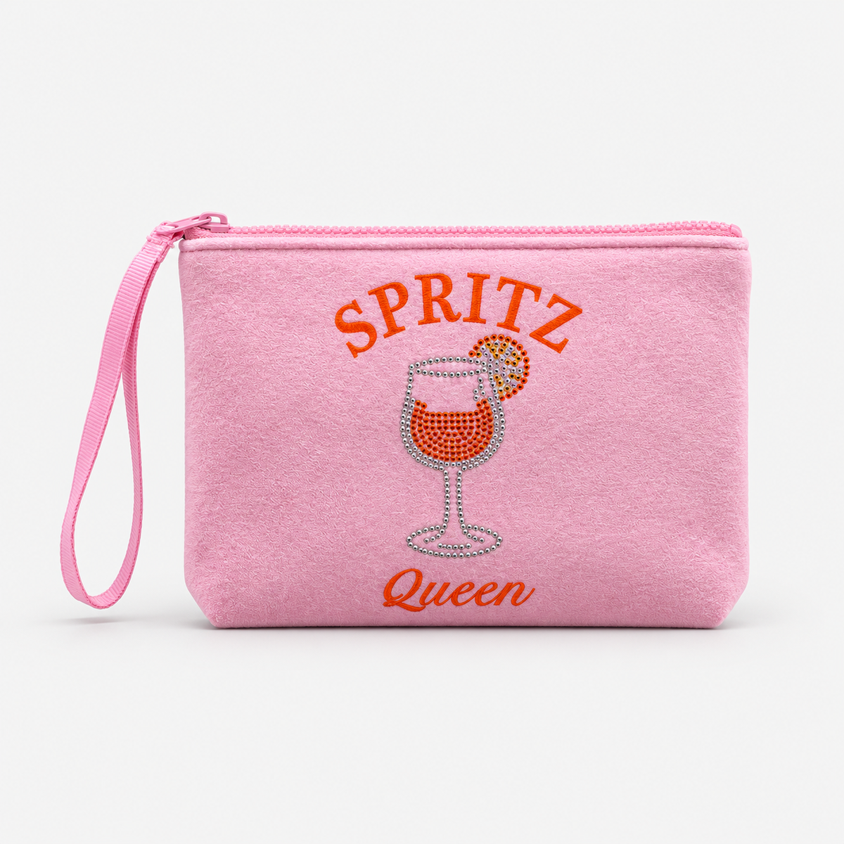 MC2 Saint Barth Pochette Donna Aline Rosa Spritz Queen con Strass