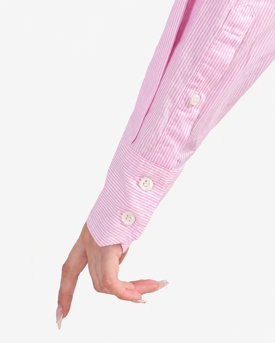 Camicia Cristal in cotone a righe rosa con ricamo Meet Me In Saint Barth
