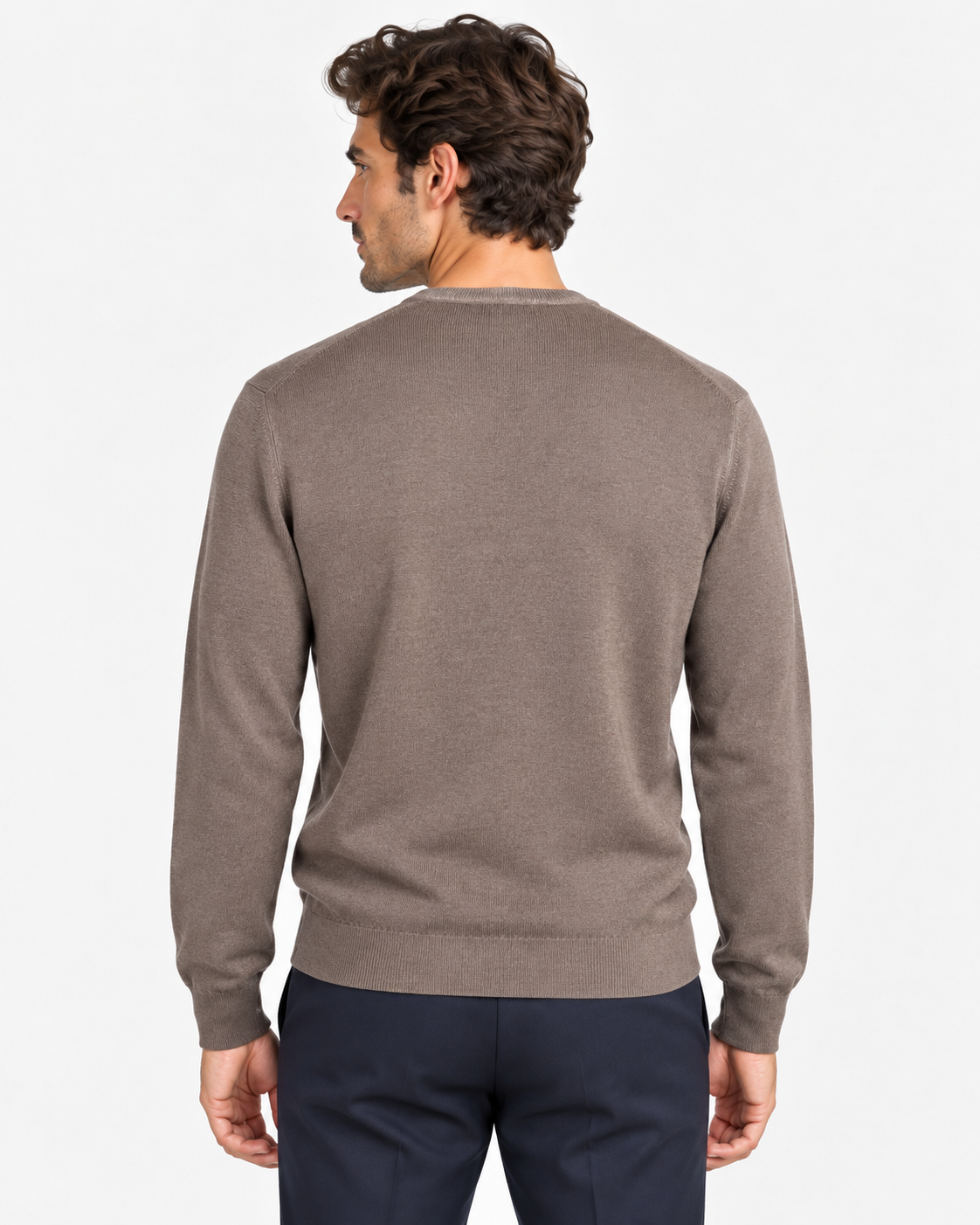 Gran Sasso Maglia Uomo Girocollo in Lana Moro