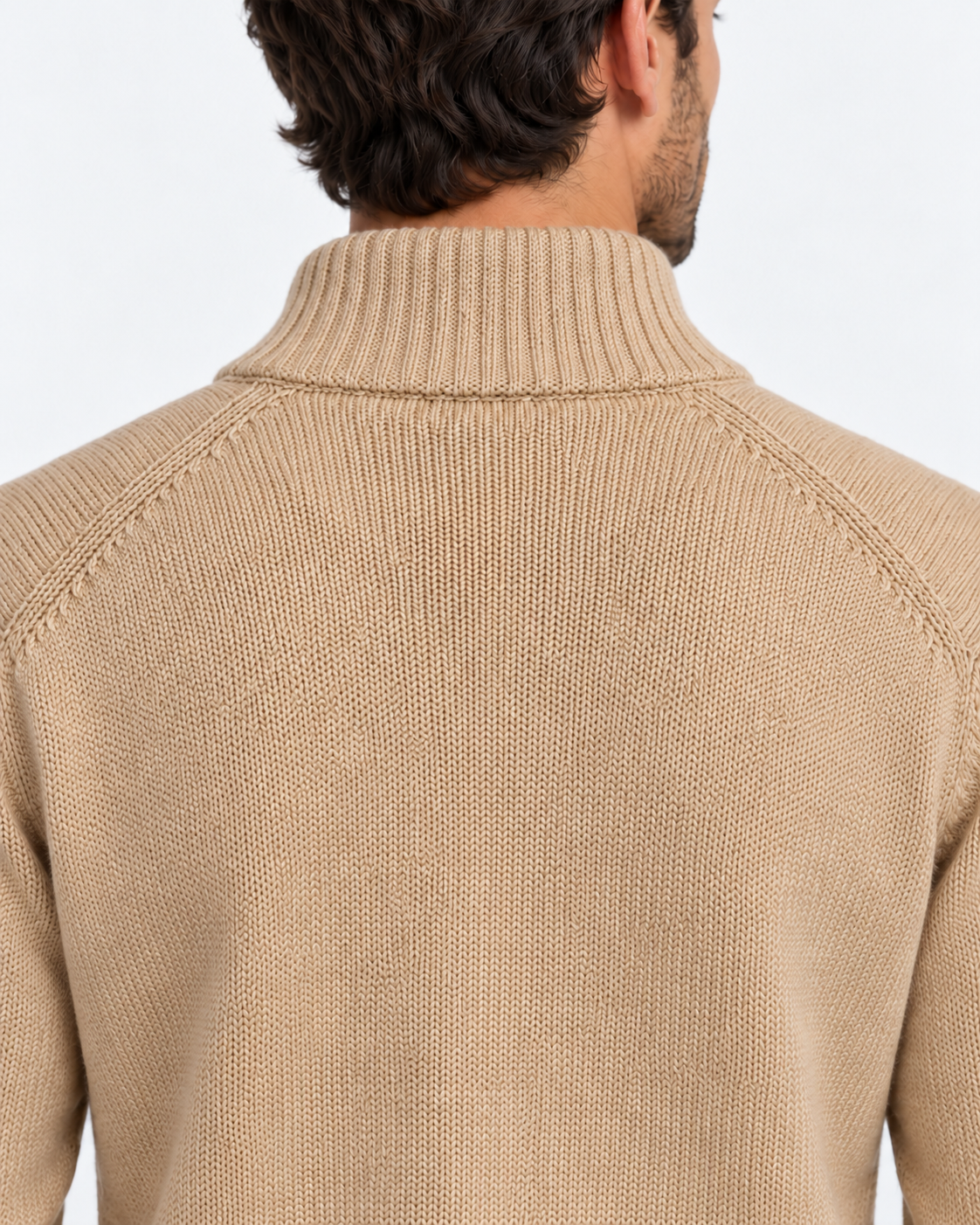 Polo Ralph Lauren Maglione Uomo Mezza Zip in Cotone Brown