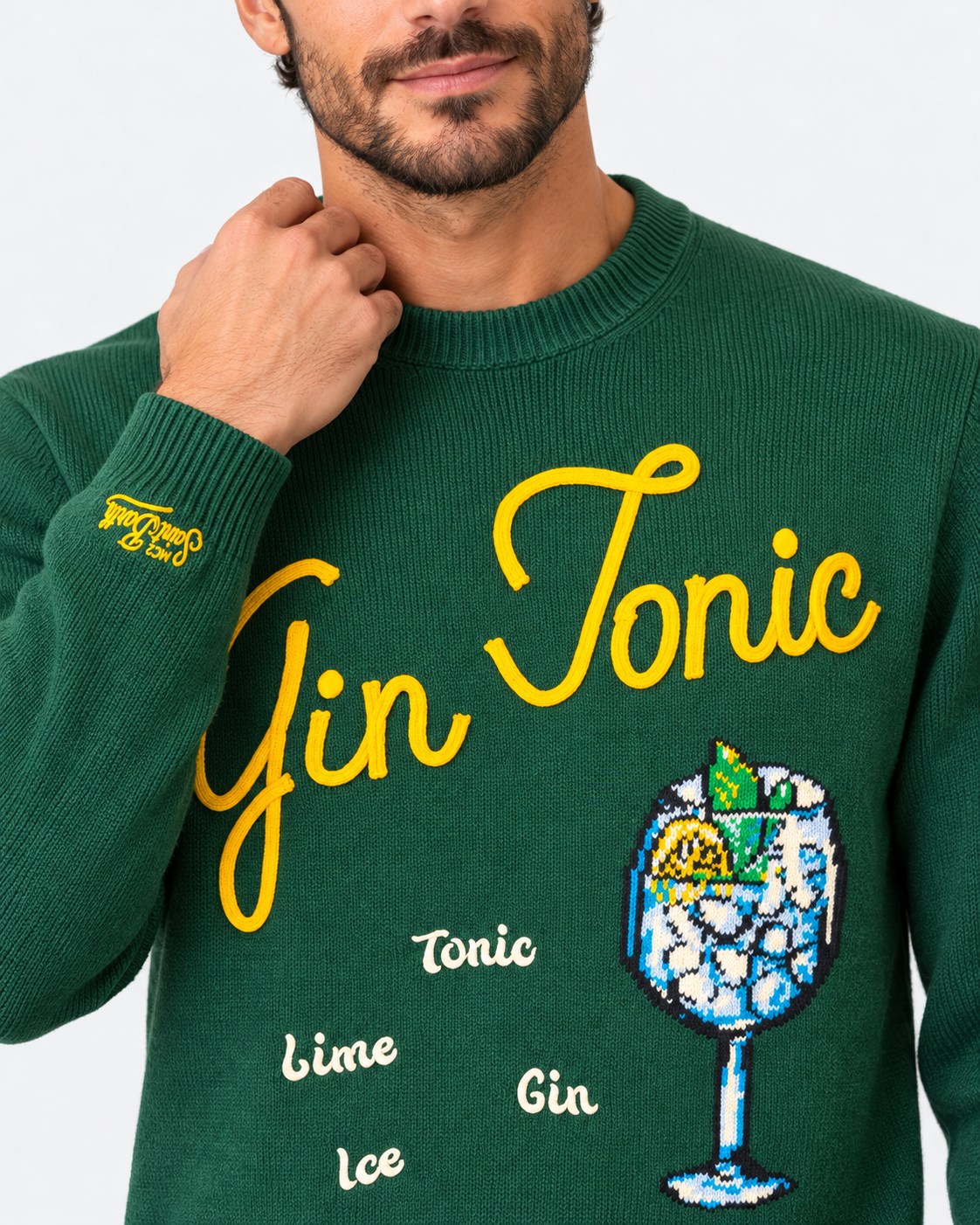 MC2 Saint Barth Maglia Uomo Verde Drink Gin