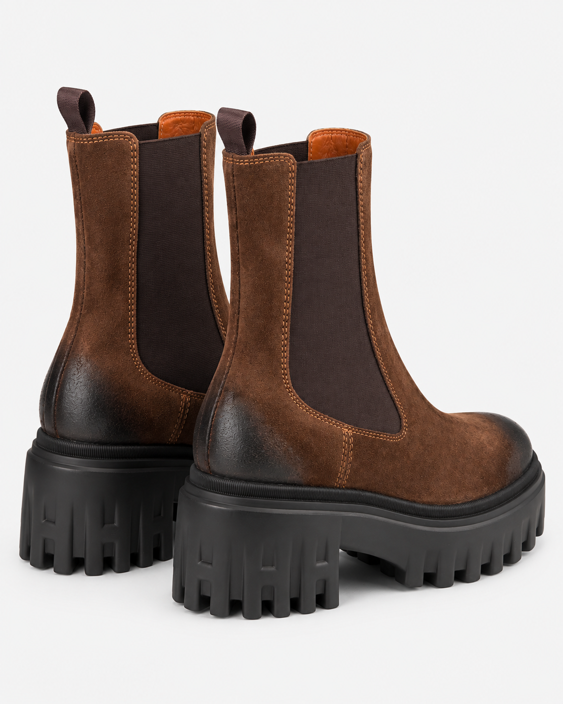 Hogan H700 Chelsea Boots Donna Marrone in Pelle Scamosciata
