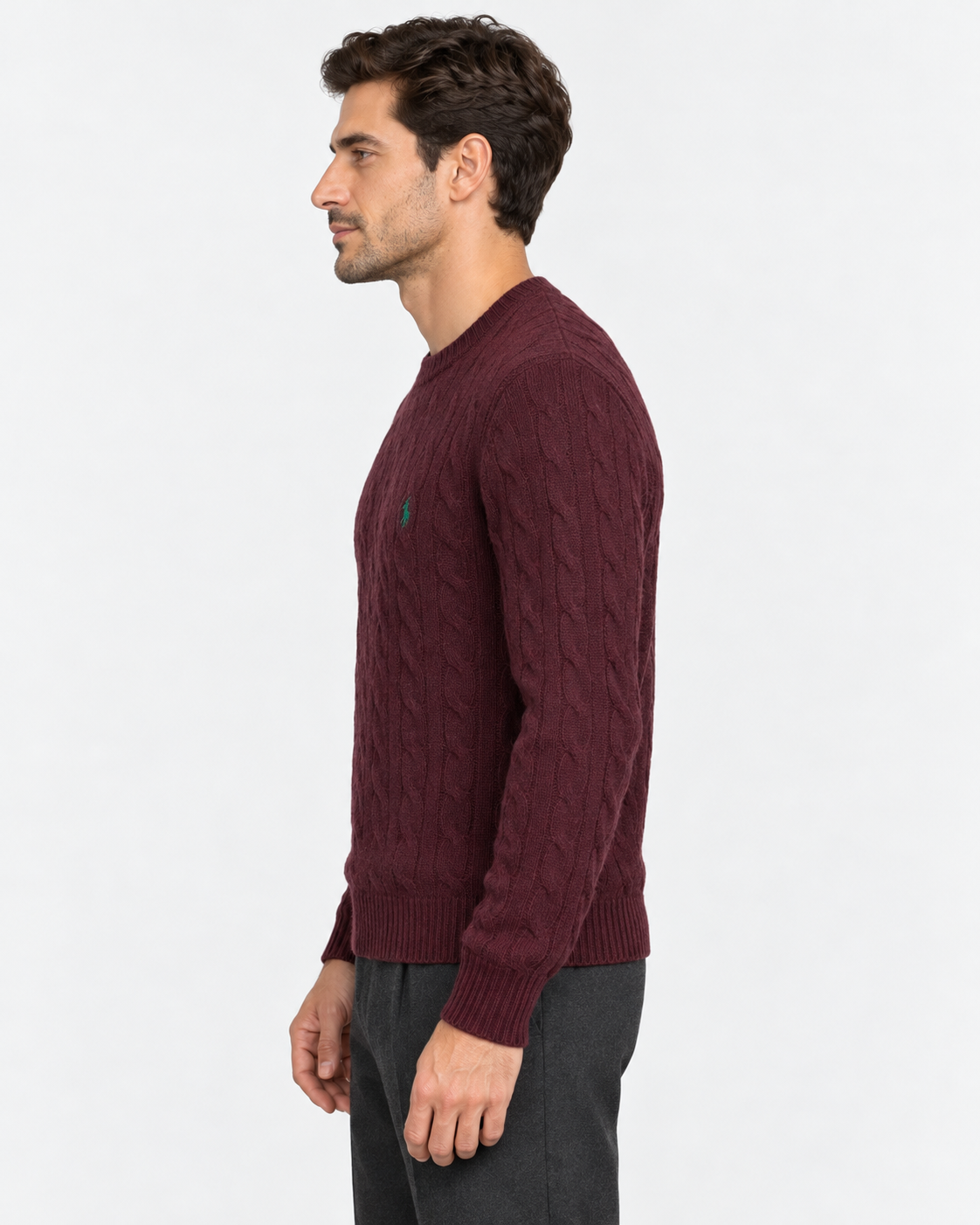 Polo Ralph Lauren Maglia Uomo a Trecce Win in Lana e Cashmere
