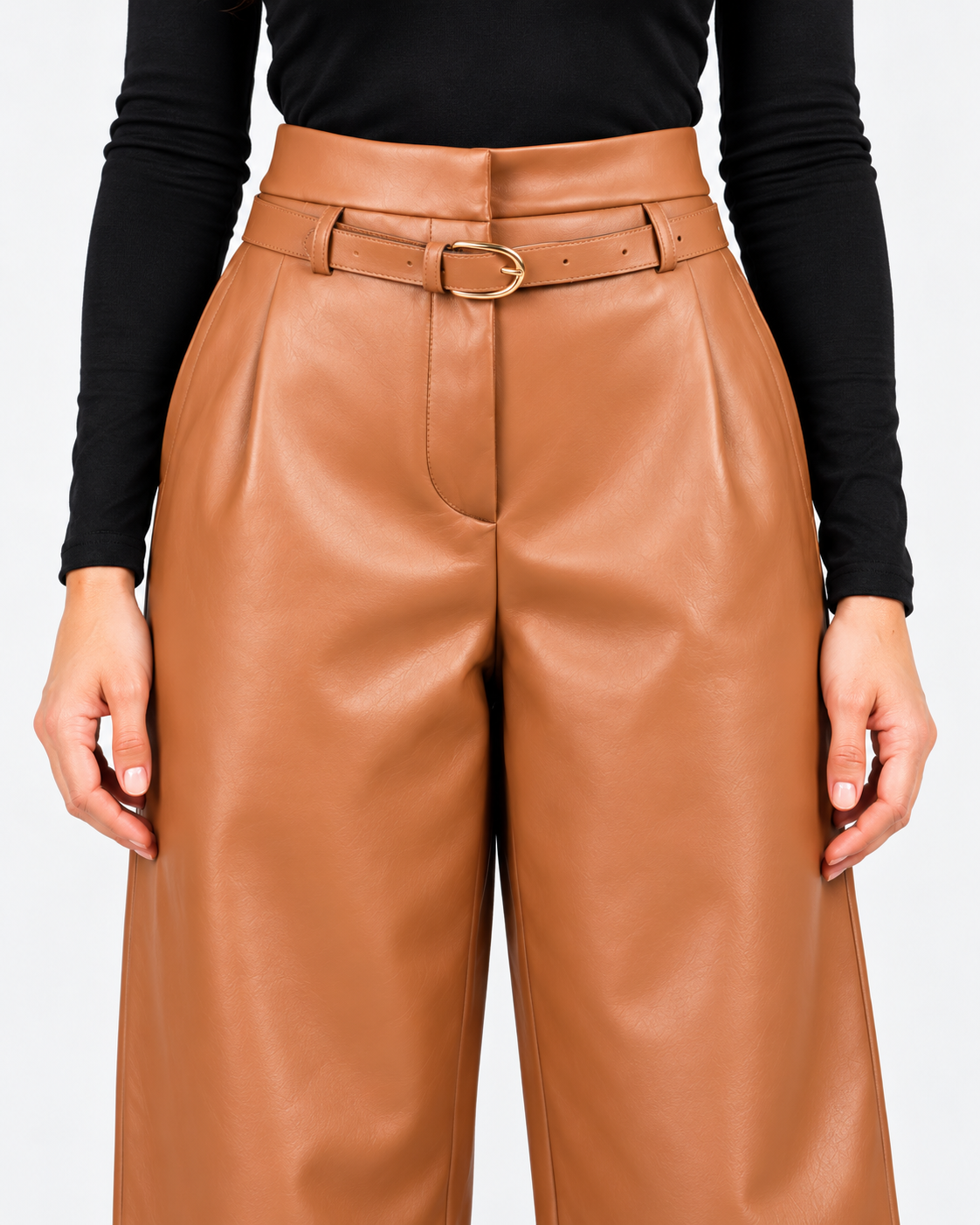 Imperial Pantalone Donna Tabacco in Ecopelle