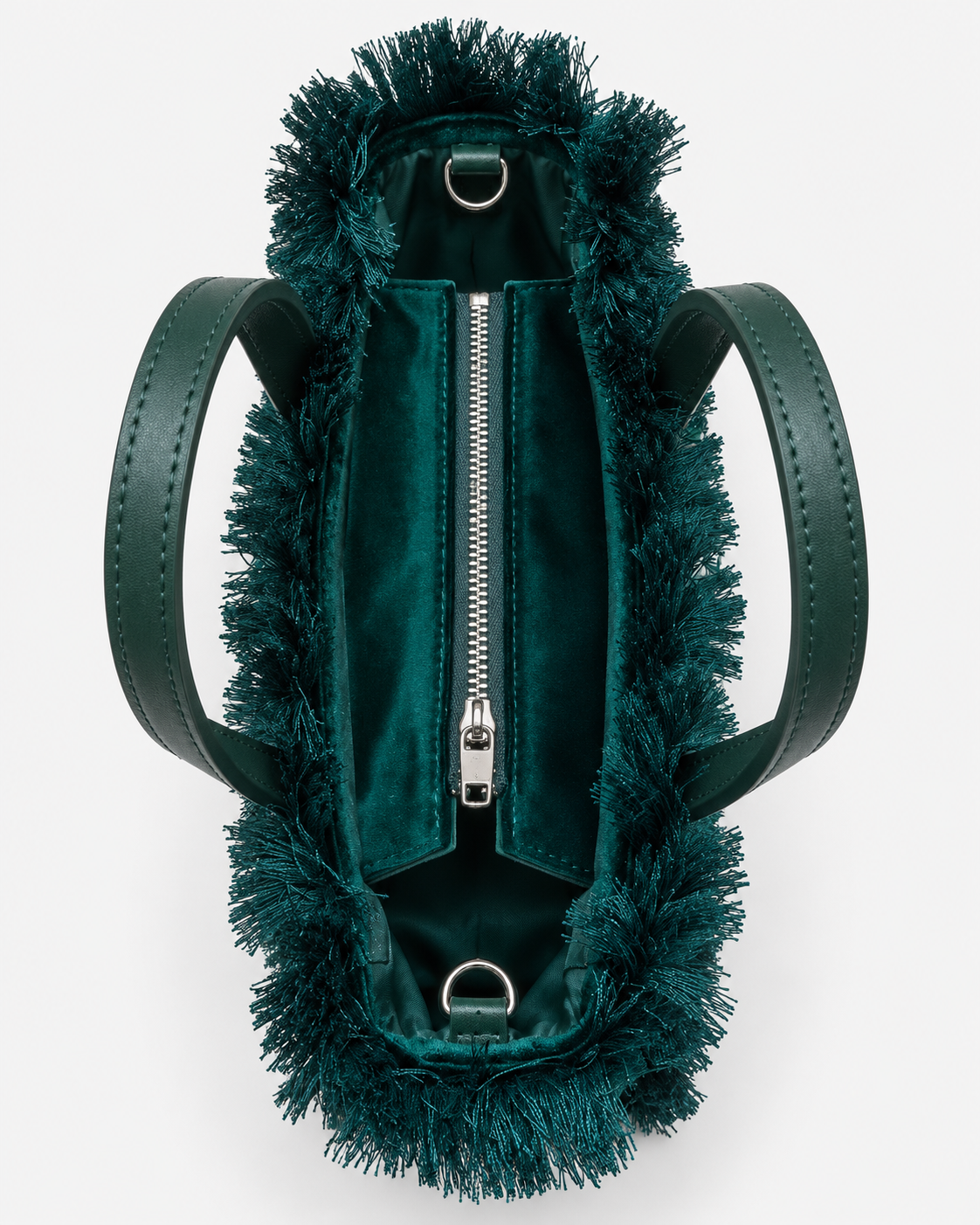 MC2 Saint Barth Borsa Donna Vanity Mini in Velluto Verde con Tracolla