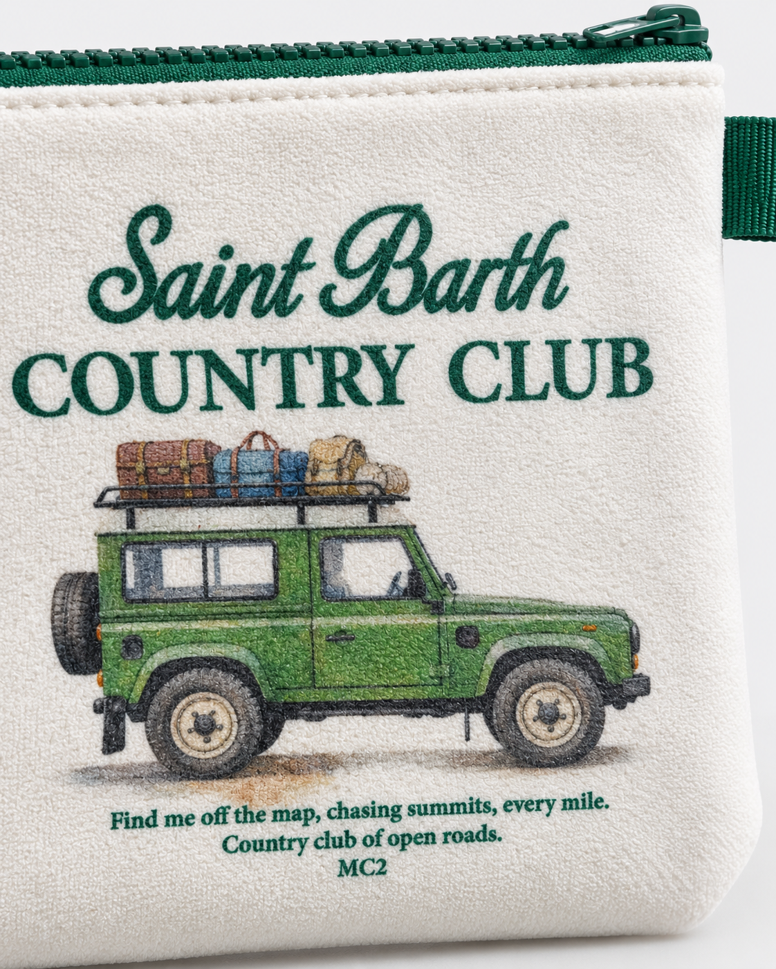 MC2 Saint Barth Pochette Uomo Aline Country Roads Panna e Verde