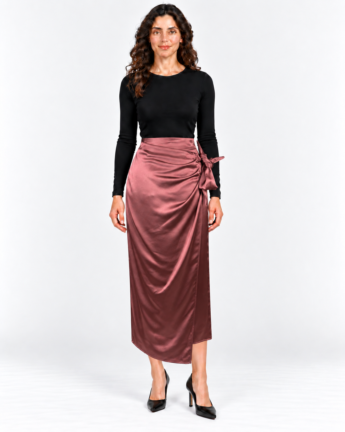 Imperial Gonna Donna Plum Noir in Raso