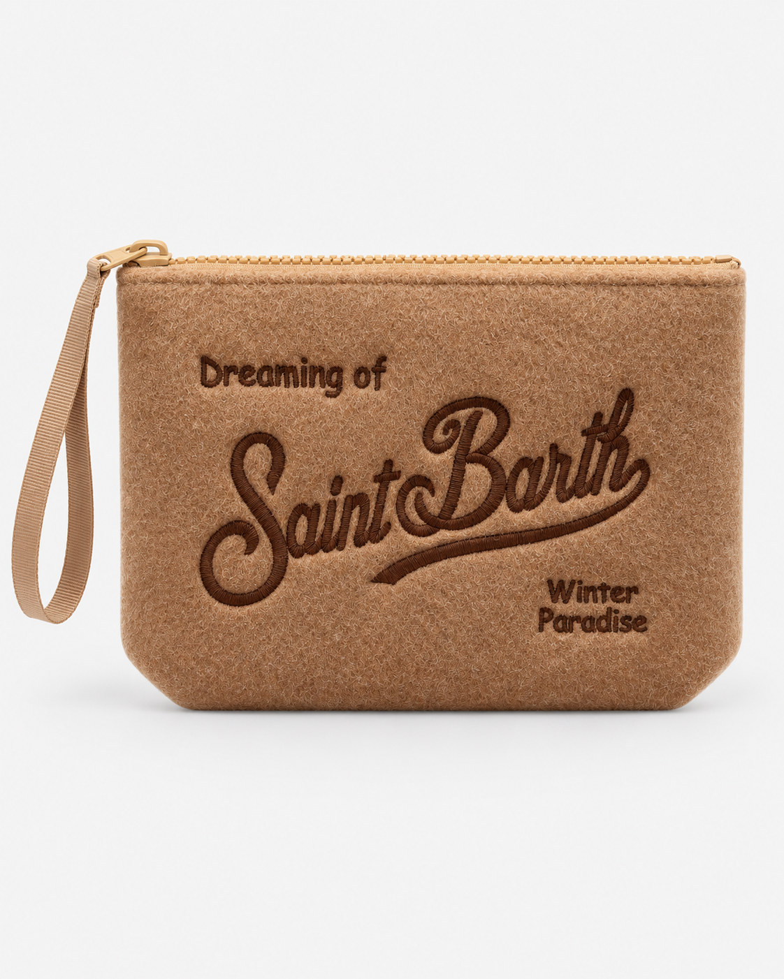 MC2 Saint Barth Pochette Donna Aline Felt in Feltro Cammello