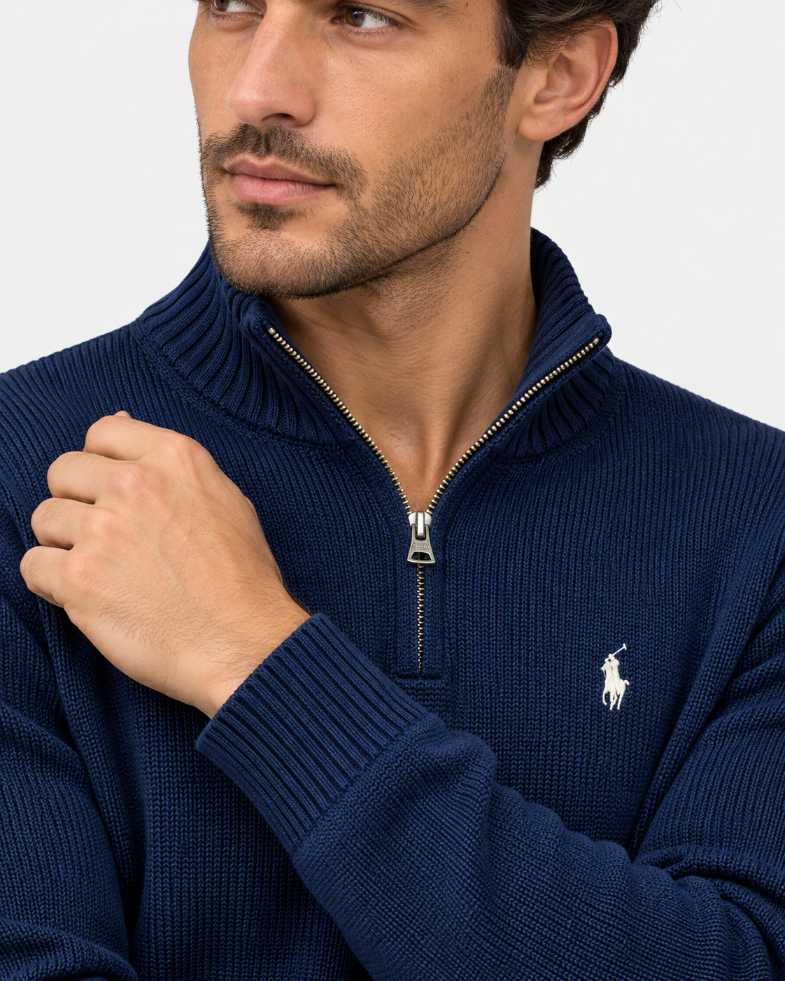 Polo Ralph Lauren Maglione Uomo Mezza Zip Blu Navy