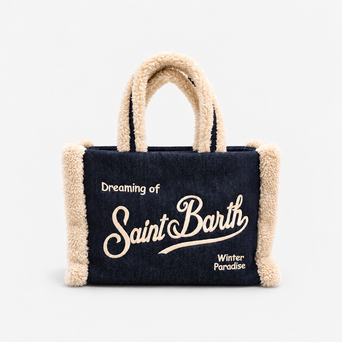 MC2 Saint Barth Borsa Donna Vanity Denim Scuro con Dettagli Teddy