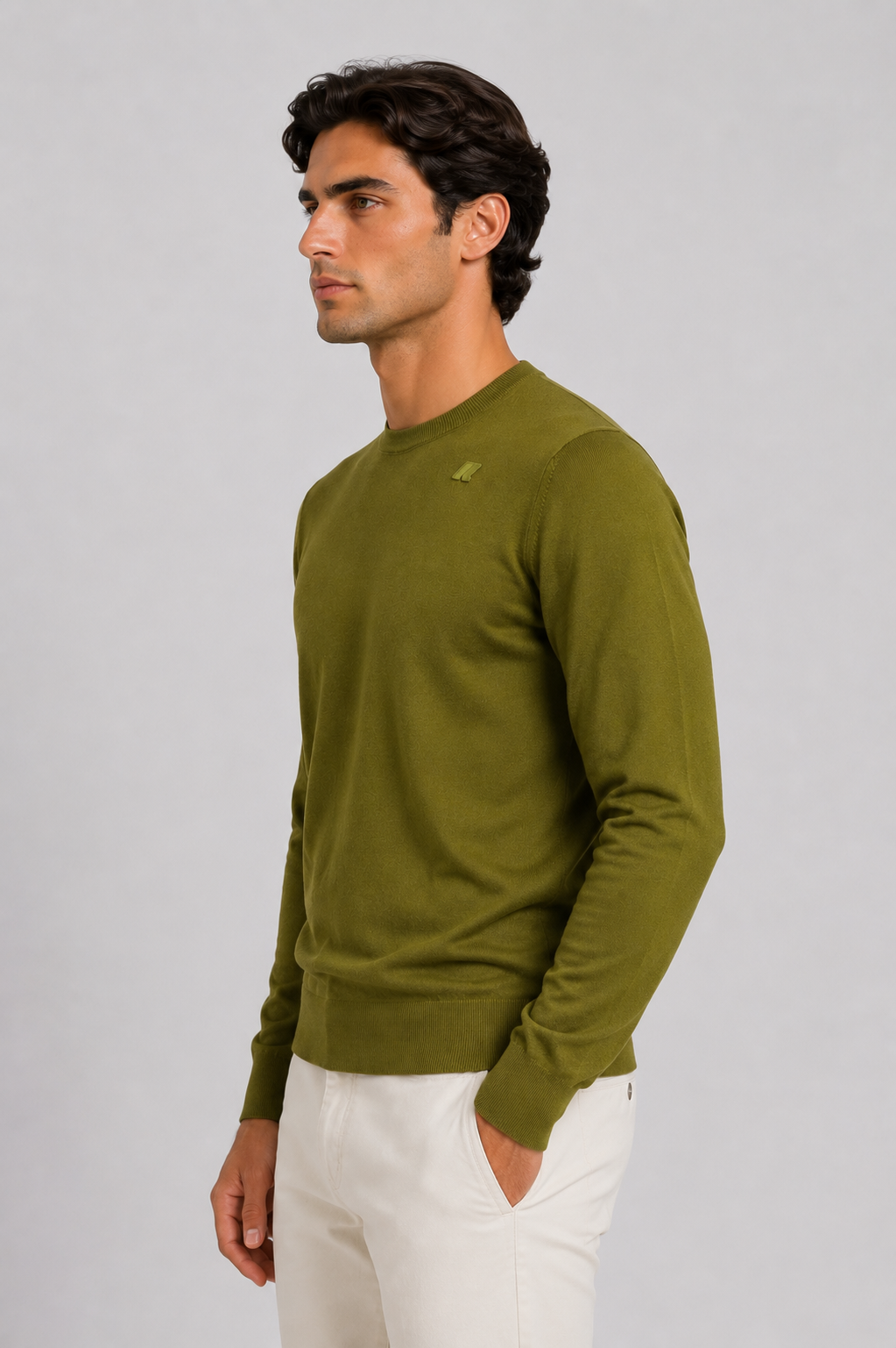 Maglia Sebastien merino green Guacamole