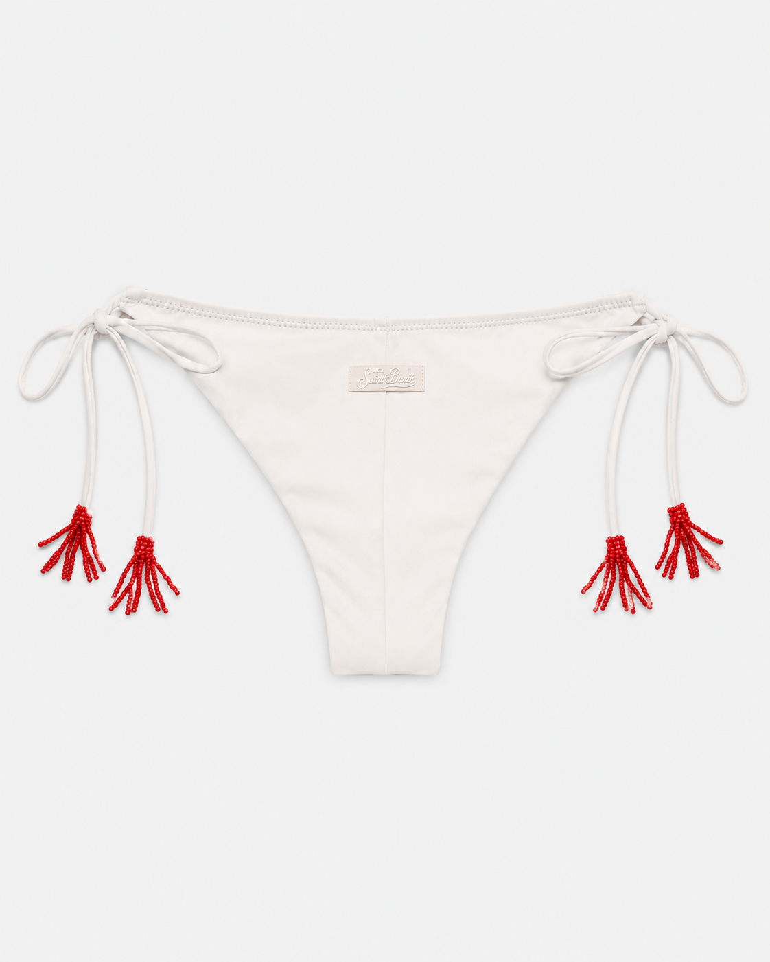 Marielle slip mare classico in shimmer bianco