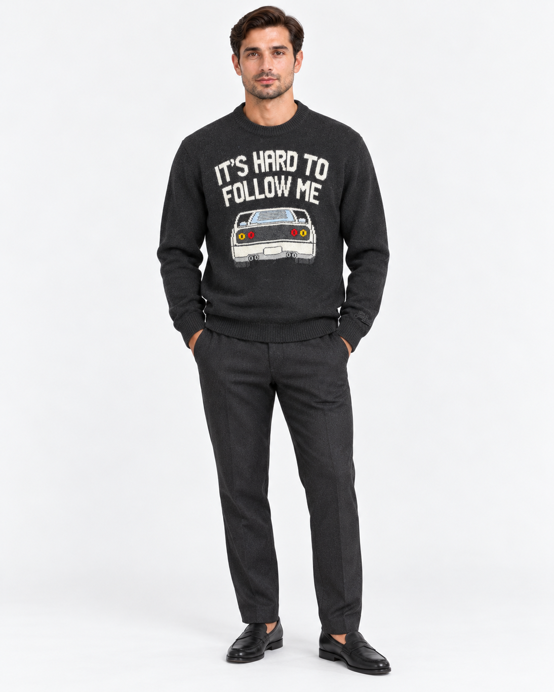 MC2 Saint Barth Maglia Uomo Heron Antracite Hard Follow Car