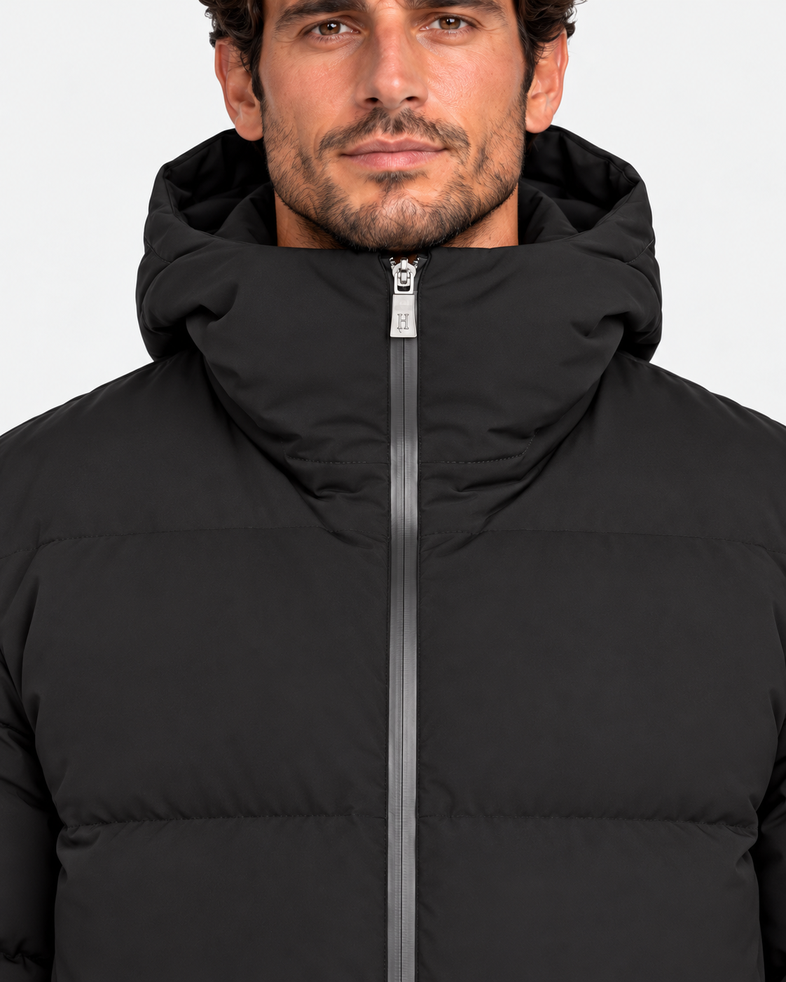 Herno Giacca uomo New Impact nera con cappuccio