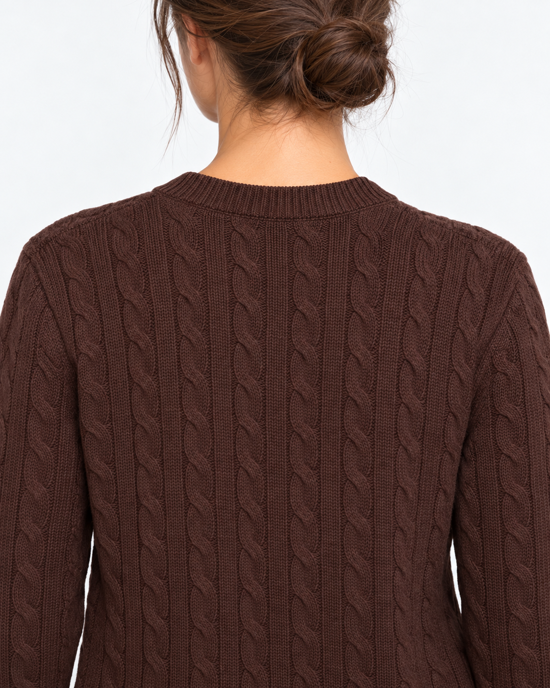 MC2 Saint Barth Maglia Donna Sorbonne a Trecce in Lana Marrone
