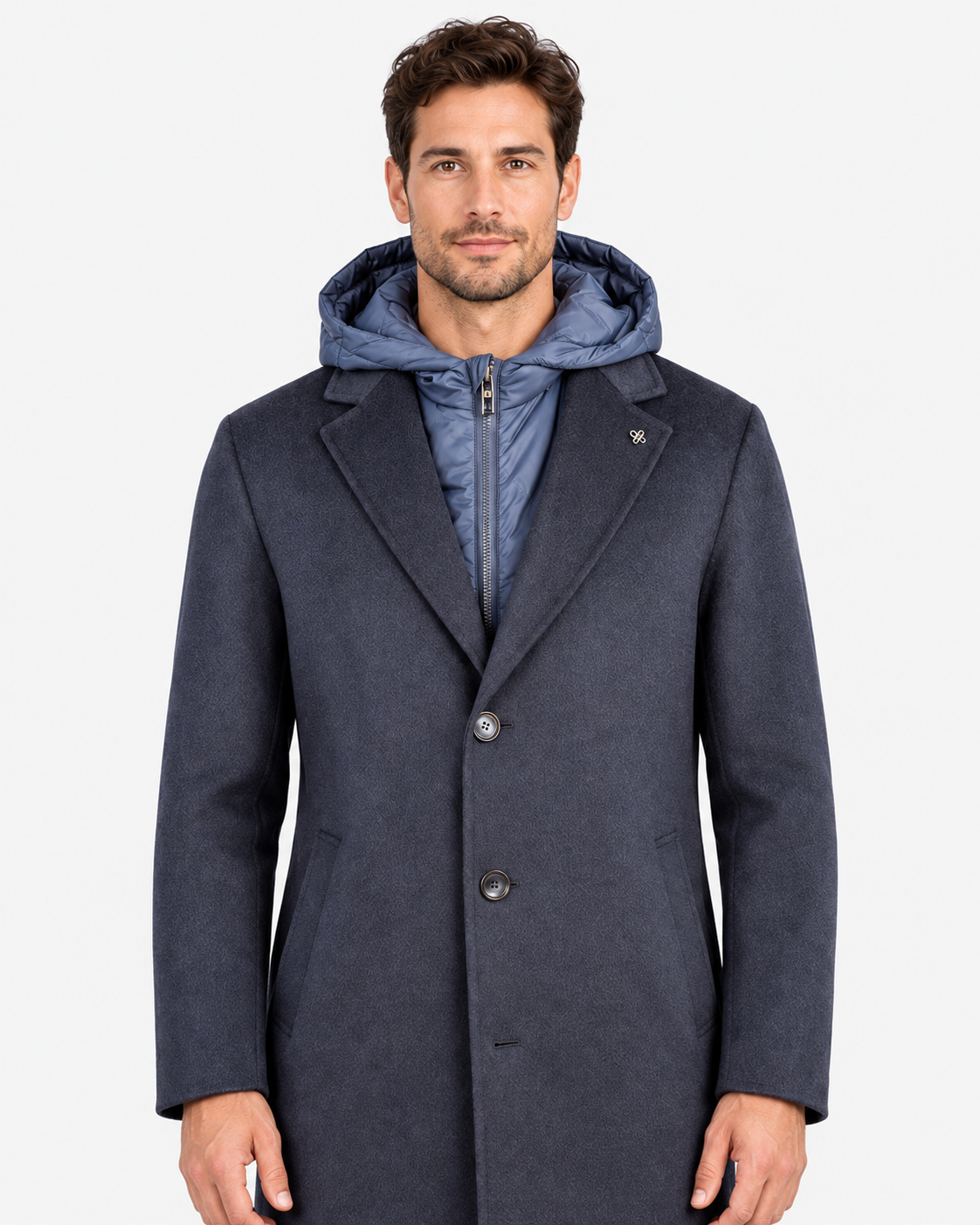 Distretto 12 Cappotto Doppiopetto Uomo Essex Blu