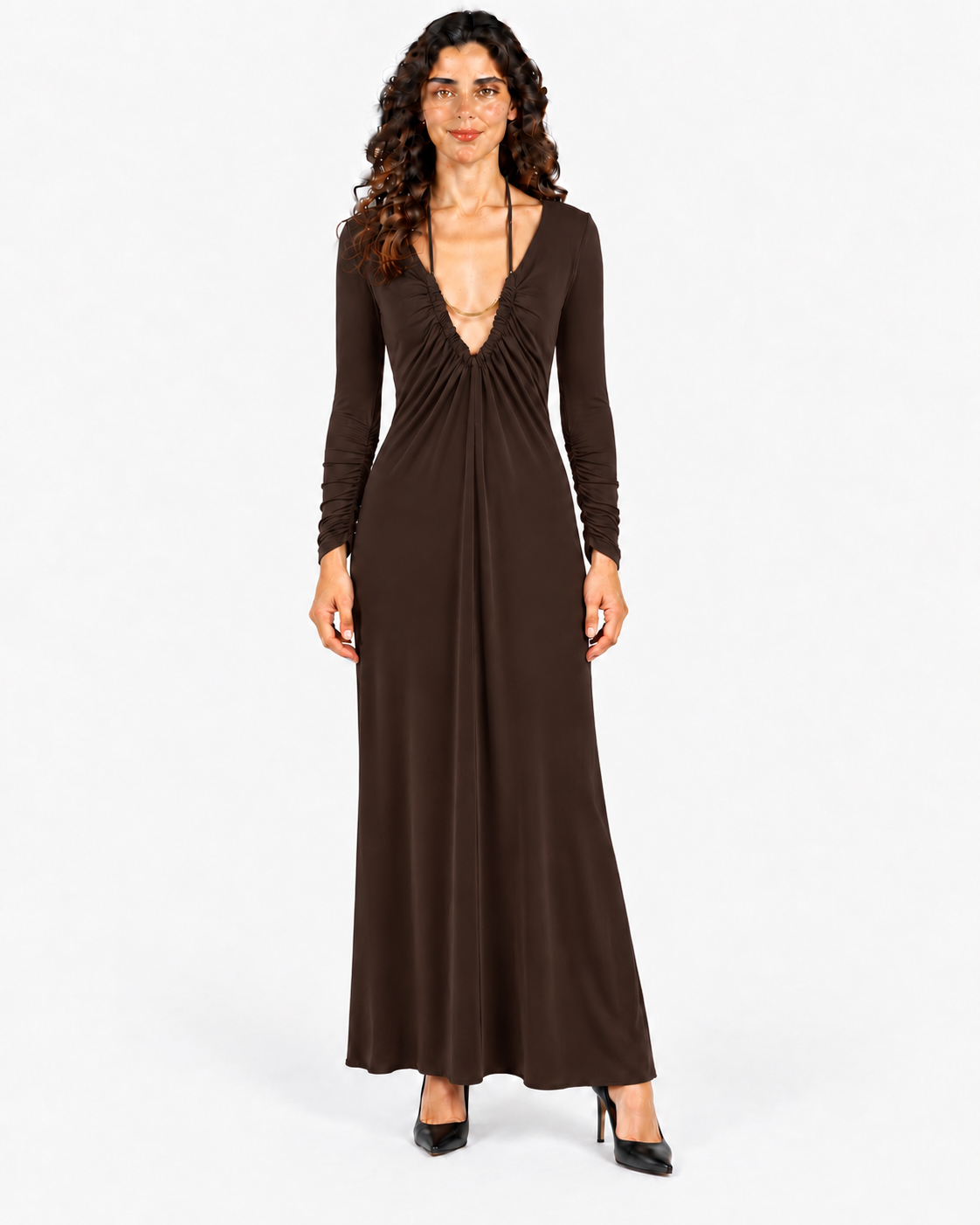 Imperial Abito Lungo Donna Dark Coffee