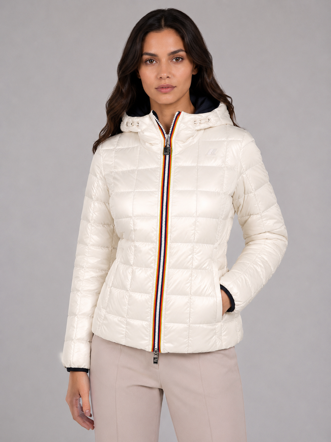 GIACCA LILY STRETCH THERMO DOUBLE BLACK PURE - WHITE NATURAL