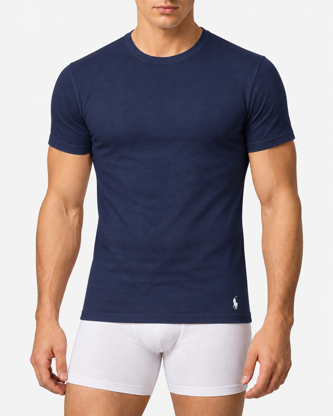 Polo Ralph Lauren Confezione 3 T-shirt Uomo in Cotone Bianco Azzurro e Blu