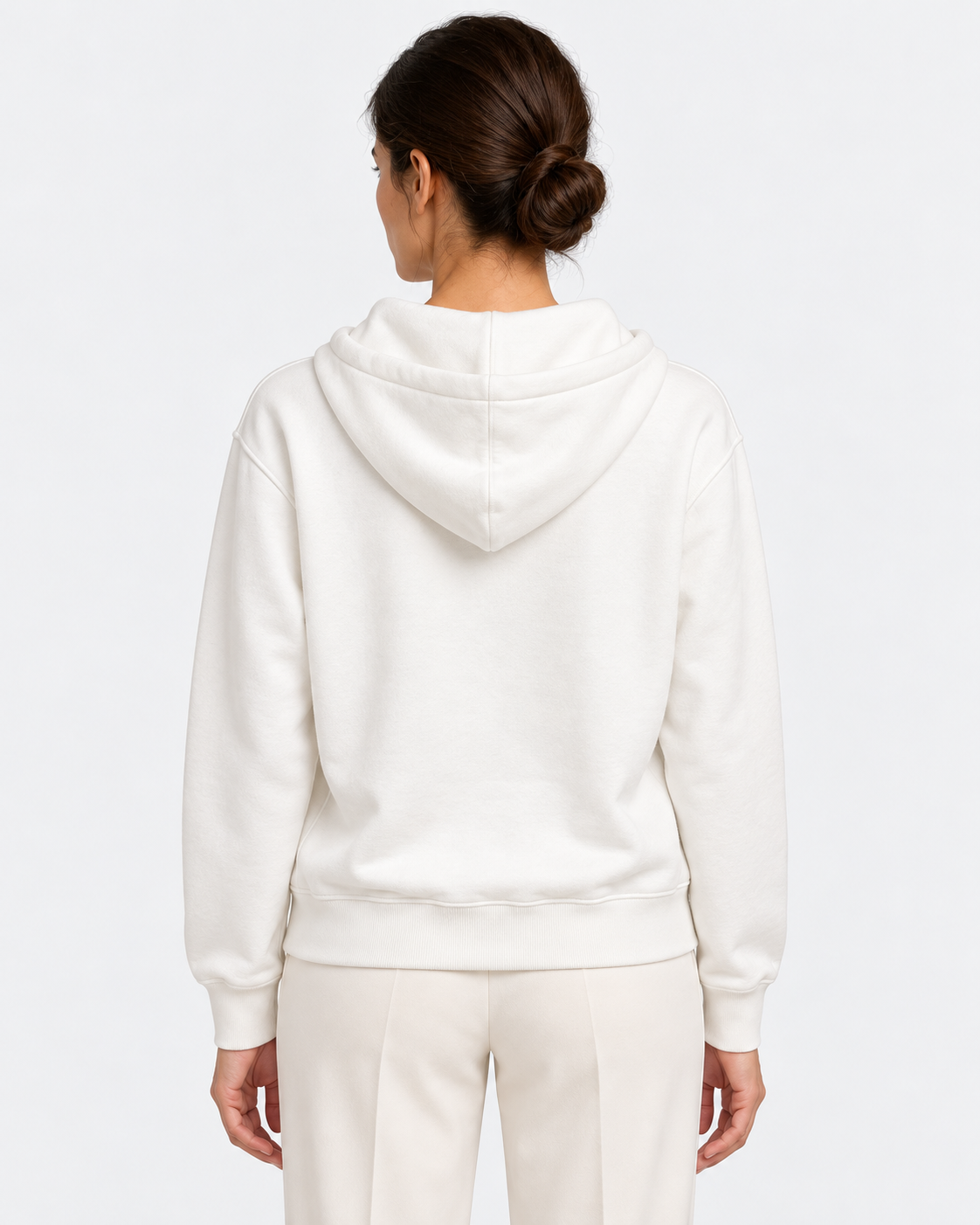 Polo Ralph Lauren Felpa Donna Bianca con Cappuccio e Zip