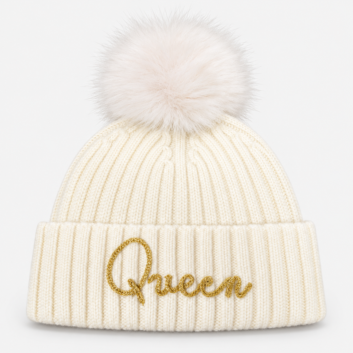 MC2 Saint Barth Cappello Donna Wengen Queen Panna con Pompon