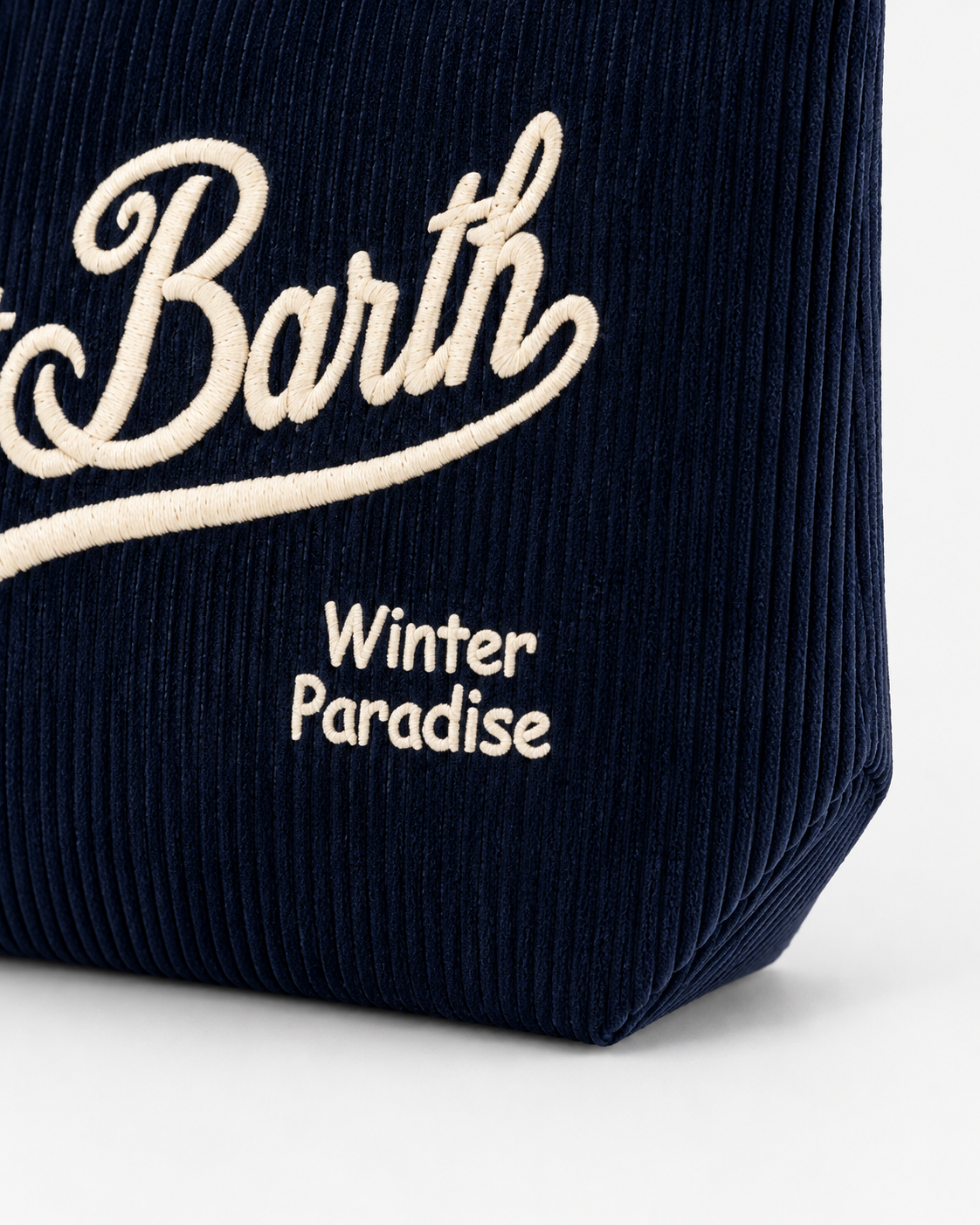 MC2 Saint Barth Pochette Donna Aline Corduroy in Velluto Blu