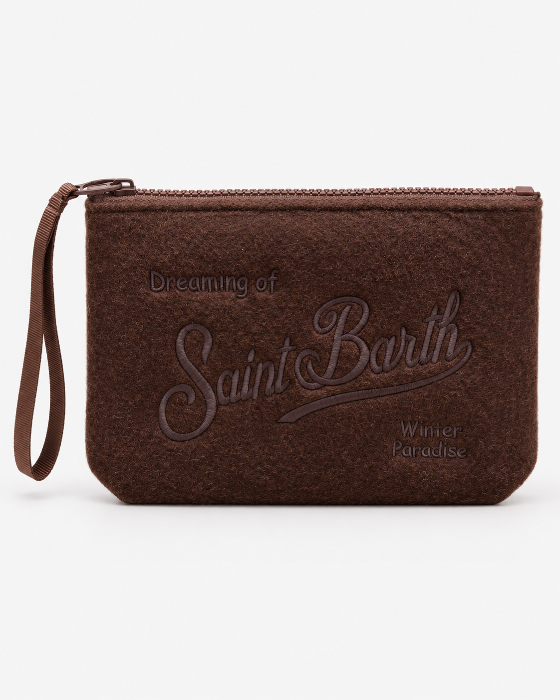 MC2 Saint Barth Pochette Donna Aline Felt in Feltro Marrone