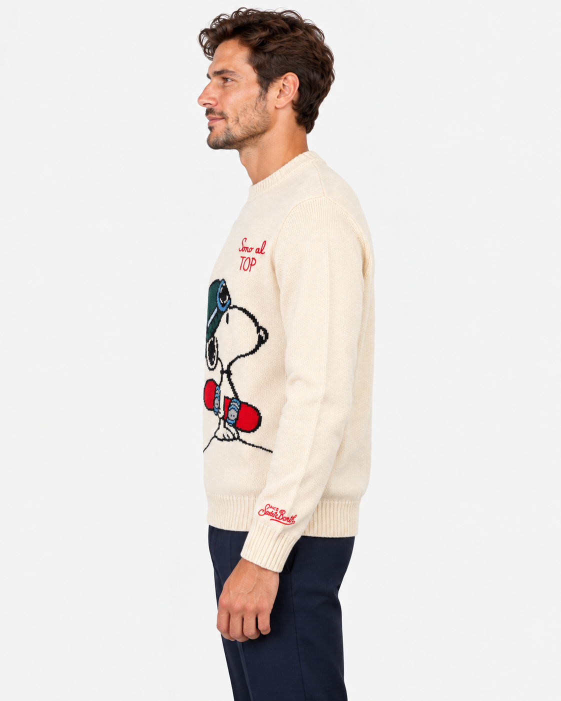 MC2 Saint Barth Maglia Uomo Bombardino Light Panna