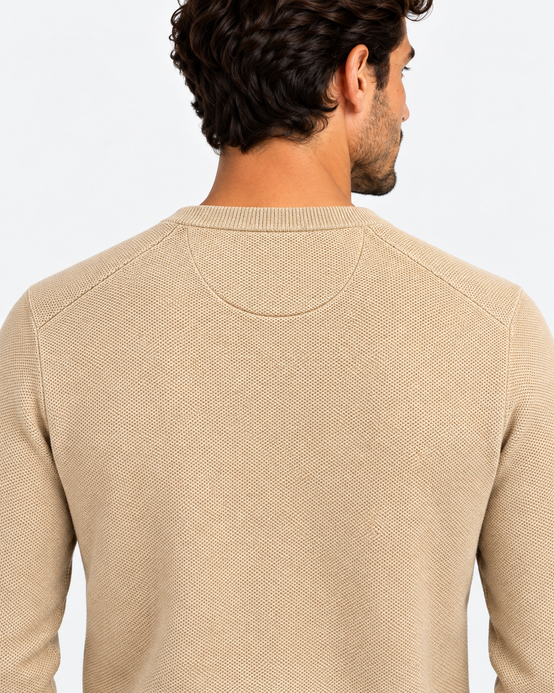 Polo Ralph Lauren Maglione Uomo Girocollo in Cotone Nido d’Ape Brown
