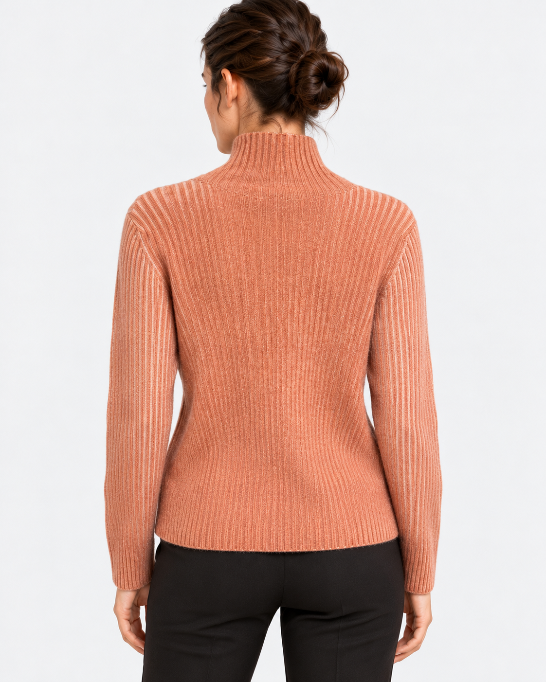 Gran Sasso Maglia Lupetto Donna Terracotta in Puro Cashmere