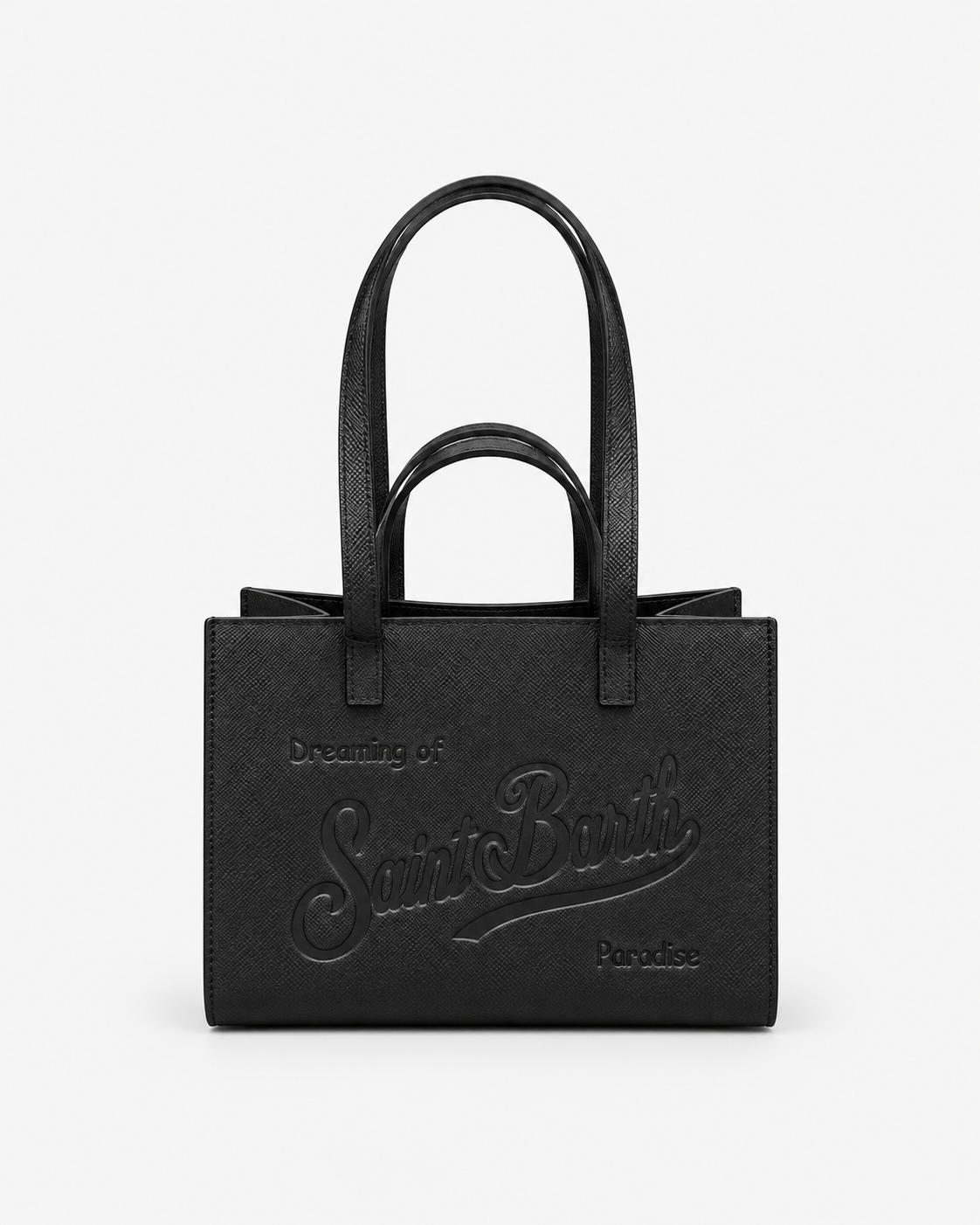 MC2 Saint Barth Borsa Donna Jour Bag Midi in Pelle Saffiano Nera
