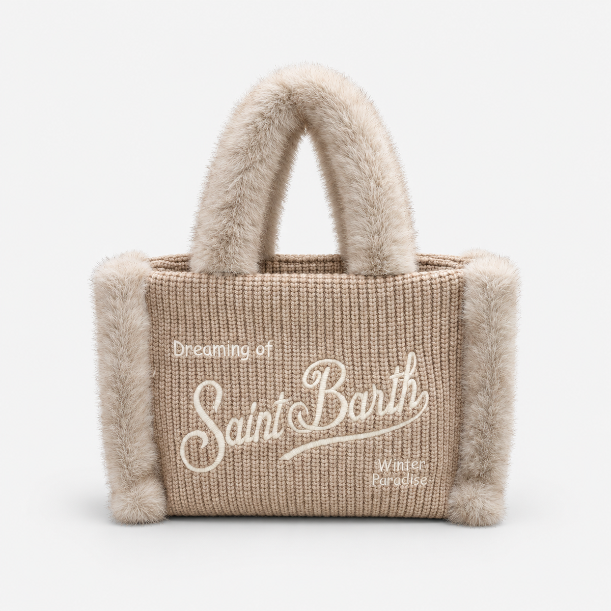 MC2 Saint Barth Borsa Donna Colette in Maglia Beige