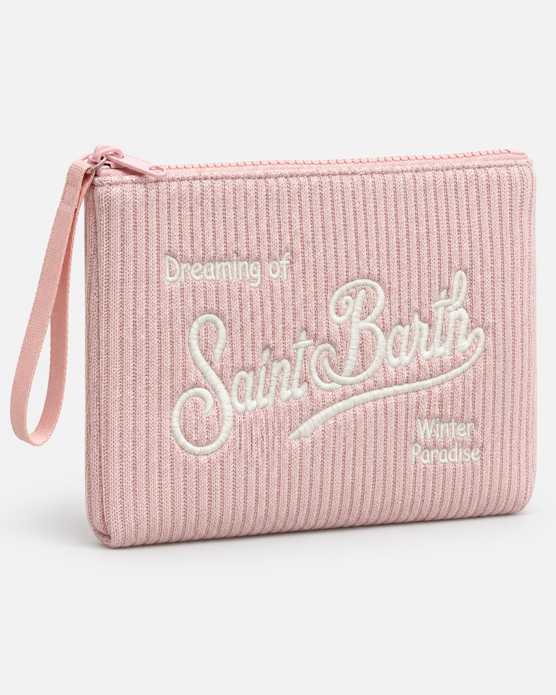 MC2 Saint Barth Pochette Donna Aline Tricot Rosa a Coste