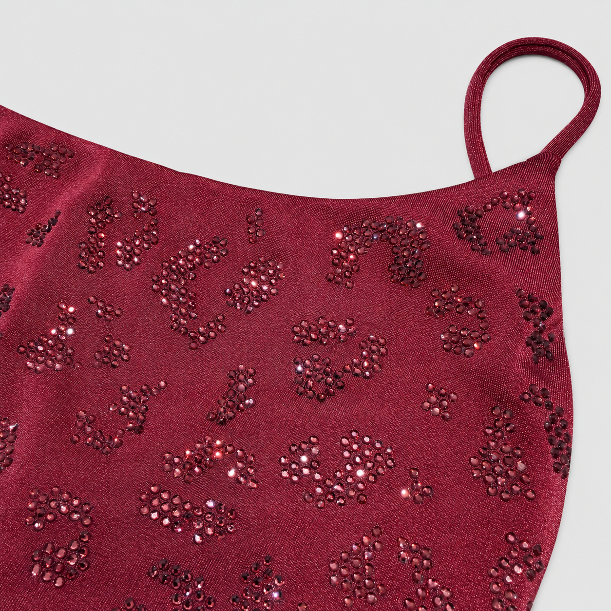 Costume intero MC2 Saint Barth bordeaux con strass